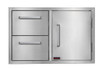Whistler 33-Inch Stainless Steel Double Drawer and Door Combo with Paper Towel Holder