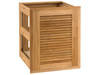 Pacific Teak Millworks 18-Inch Louvered Panel Teak Wood Dual Waste Can/LP Tank Pullout - 	POHDL-18L