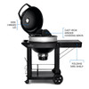 Napoleon PRO 22 Inch Charcoal Kettle Grill W/Cart - Black - PRO22K-CART-3