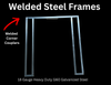 end zone welded 18 gauge g60 galvanized steel frame with welded corner couplers designed to fit the True Flame 24" wine cooler refrigerator