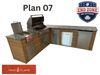 end zone bbq kitchens plan 7 finished with composite decking siding and granite counter tops