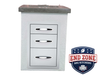 End Zone BBQ Kitchens Triple Drawer Module with White Stucco and GFRC Concrete Counters