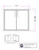 End Zone BBQ 32 inch below the grill double doors line drawing