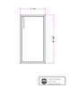 end zone 18" single door line drawing