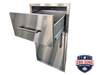 End Zone BBQ 18" door/drawer combo - drawer open door closed