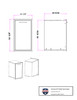 End Zone 20" Double Trash Drawer Line Drawing