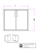 end zone bbq universal 25" double doors line drawing