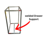 end zone bbq 18" module with drawer support frame