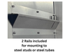 End Zone 18" Shelf with rails