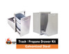 DIY Outdoor Kitchen Trash/Propane Drawer Cutout Kit (range 12-17.5")
