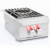 Blaze Professional LUX Built-In Natural Gas High Performance Power Burner W/ Wok Ring & Stainless Steel Lid - BLZ-PROPB-NG