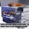 Sunstone Series 42-Inch Hybrid Dual Zone Charcoal/Wood Burning Grill