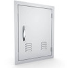 Sunstone-Grill-Classic-Series-14-Inch-Stainless-Steel-Right-Hinge-Vented-Vertical-Single-Access-Door-A-DV1420-Side-View