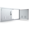 Sunstone-Grill-Classic-Series-36-Inch-Stainless-Steel-Vented-Double-Access-Door-C-DD36-Open