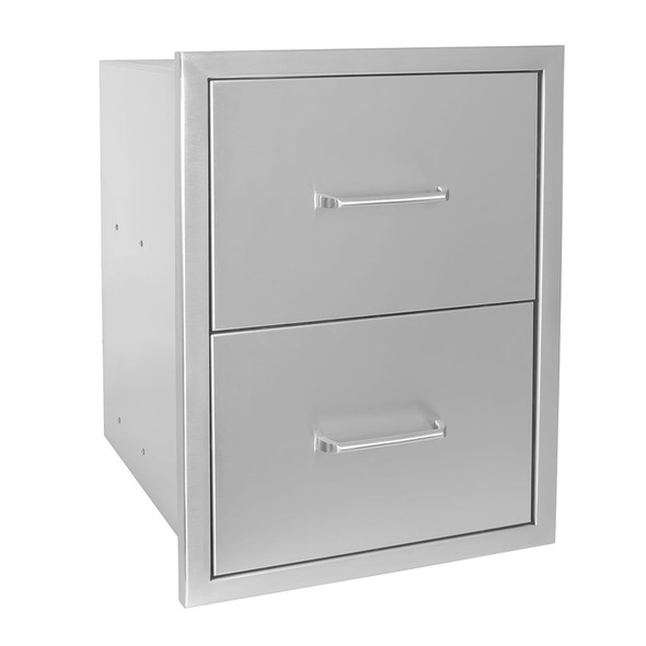 Wildfire-16-Inch-304-Stainless-Steel-Double-Access-Drawer-Angle Wildfire-16-Inch-304-Stainless-Steel-Double-Access-Drawer-Angle