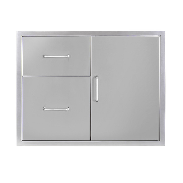 Wildfire-30-Inch-304-Stainless-Steel-Right-Hinged-Access-Door-and-Double-Drawer-Combo-Front Wildfire-30-Inch-304-Stainless-Steel-Right-Hinged-Access-Door-and-Double-Drawer-Combo-Front