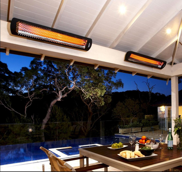 Bromic Heating Tungsten Smart-Heat 44-Inch 4000W Dual Element 208V Electric Infrared Patio Heater - Black - BH0420034