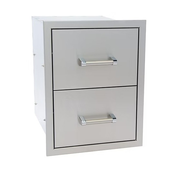 Kokomo Outdoor Kitchen Stainless Steel Double Drawer SKU: KO-DD12