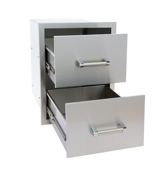 Kokomo Outdoor Kitchen Stainless Steel Double Drawer SKU: KO-DD12