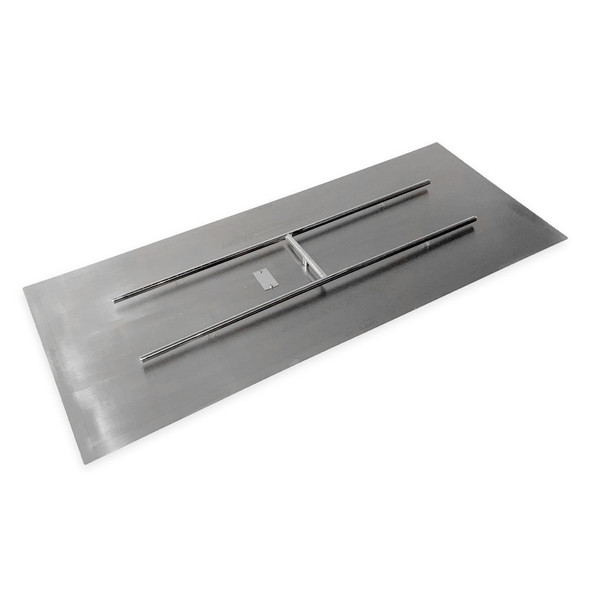 American Fire Products 60" x 24" Rectangular Stainless Steel Flat Pan - SS-RTFP-60