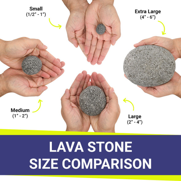 American Fire Products Large Gray Lava Stone (2" - 4") - LAVAST-L