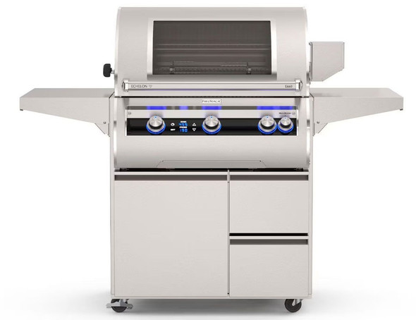 Fire Magic Echelon Diamond E660i 30-Inch Freestanding Gas Grill with Rotisserie, Left Side Infrared Burner, Magic Window & Digital Thermometer