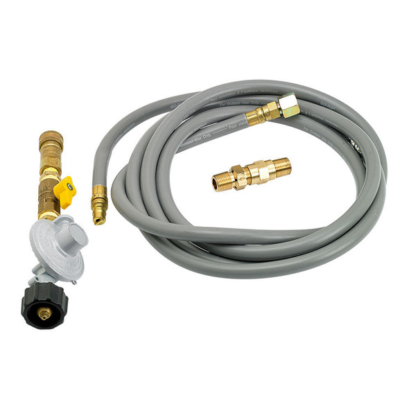 American Fire Products Fire Pit Propane Installation Kit with 11' Hose and Quick-Connect - AFG-FPLP