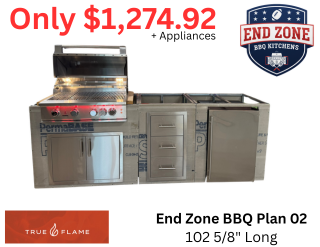 End Zone BBQ Kitchen outdoor kitchen Plan 02 only $1274.92 plus appliances
