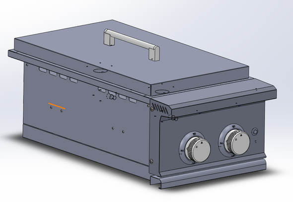 End Zone Built-In Stainless Steel Double Side Burner