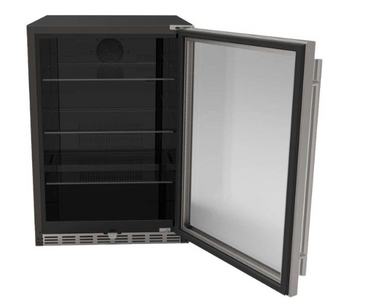 OPEN BOX TrueFlame 24-Inch Outdoor Rated Refrigerator w/Glass Door  and Glass Shelves  (Will Call ONLY)