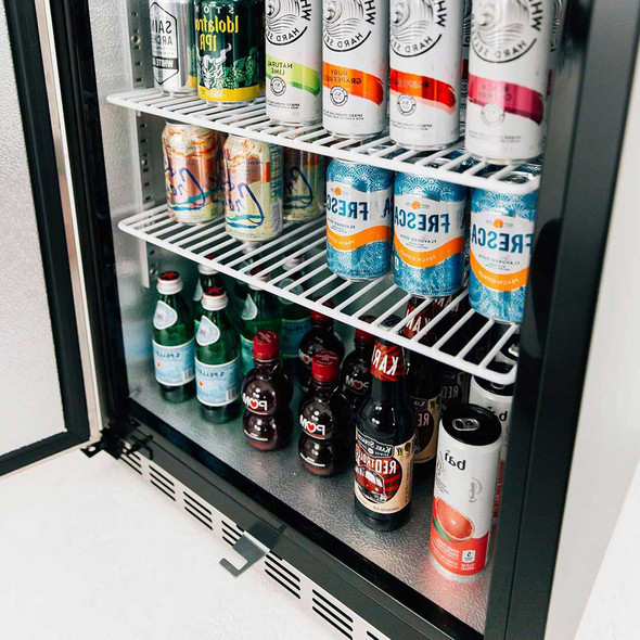 TrueFlame 24-Inch Outdoor Rated Refrigerator - Right to Left