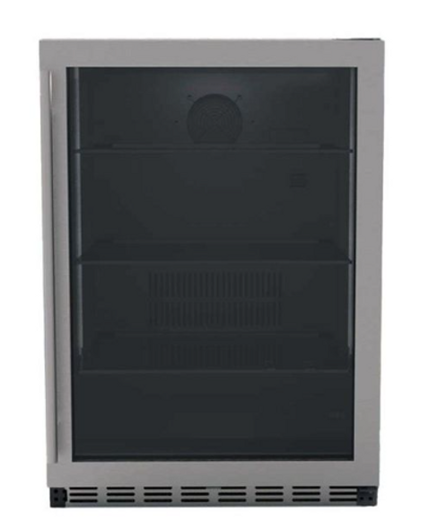 TrueFlame 24-Inch Outdoor Rated Refrigerator w/Glass Door  and Glass Shelves