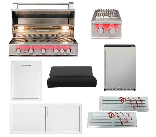 TrueFlame 8-Piece 40-Inch Outdoor Kitchen Package