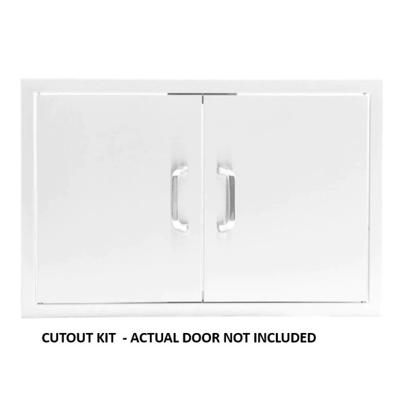 BBQ Girls Premium 25" Stainless Steel Double Access Door CUTOUT KIT