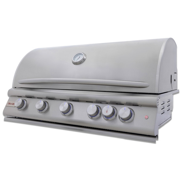 Blaze LTE+ 40-Inch 5-Burner Built-In Natural Gas Grill w/ Lift-Assist Hood & Rear Infrared Burner
