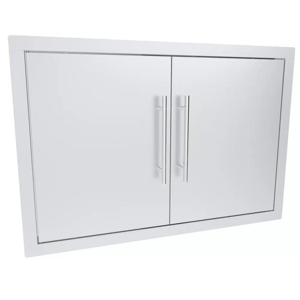 Sunstone-Grill-Texas-Series-30-Inch-Stainless-Steel-Double-Door-Side-Front-View