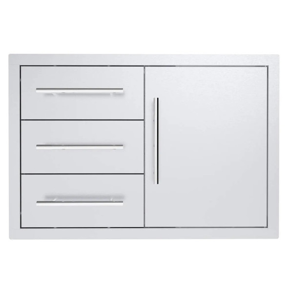 Sunstone-Grill-Texas-Series-30-Inch-Stainless-Steel-Right-Hinged-Access-Door-and-Triple-Drawer-Combo-Front-View