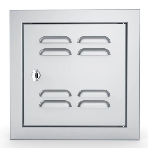 Sunstone Grills Signature Series 12-Inch Stainless Steel Beveled Frame Right-Hinged Vented Single Access Door-Front-View Sunstone Grills Signature Series 12-Inch Stainless Steel Beveled Frame Right-Hinged Vented Single Access Door-Front-View