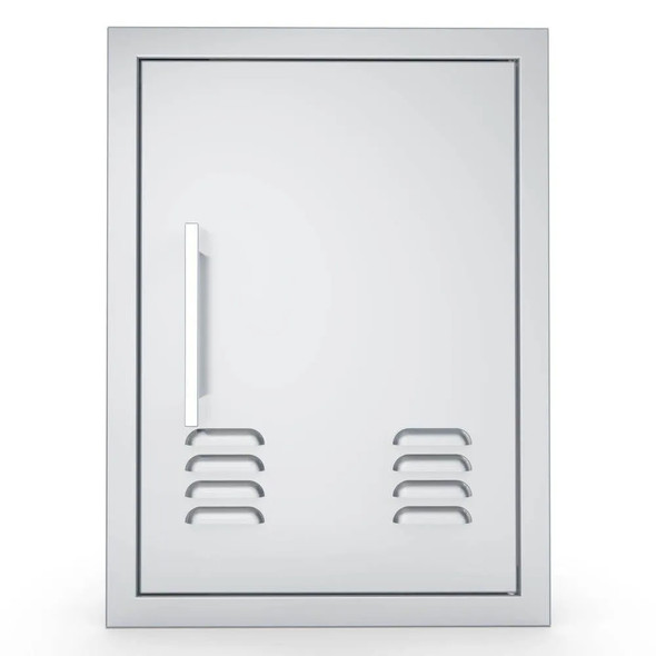 Sunstone Grills Signature Series 14-Inch Stainless Steel Beveled Frame Right-Hinged Vertical Vented Single Access Door-Front-View