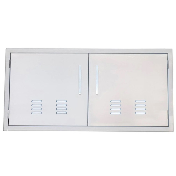 Sunstone Grills Signature Series 42-Inch Stainless Steel Beveled Frame Vented Double Access Door-Front-View