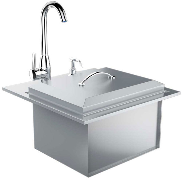 Sunstone-Premium-21-Inch-x-20-Inch-Outdoor-Rated-Stainless-Steel-Drop-In-Sink-with-Hot-and-Cold-Faucet-B-PS21 Sunstone-Premium-21-Inch-x-20-Inch-Outdoor-Rated-Stainless-Steel-Drop-In-Sink-with-Hot-and-Cold-Faucet-B-PS21