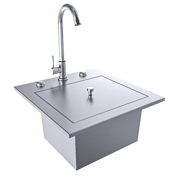 Sunstone-Grill-Texan-Series-15-Inch-Outdoor-Rated-Stainless-Steel-Drop-In-Bar-Sink-with-Faucet-Front-Side-View Sunstone-Grill-Texan-Series-15-Inch-Outdoor-Rated-Stainless-Steel-Drop-In-Bar-Sink-with-Faucet-Front-Side-View