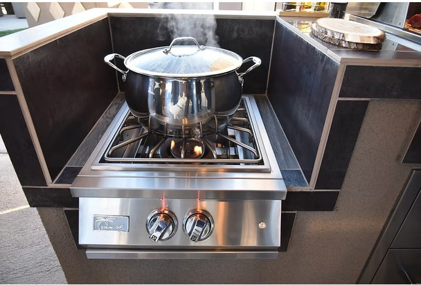 Kokomo Grills Professional Built-in Power Burner with Led Lights and Removable Grate for Wok SKU: KO-PRO-PB