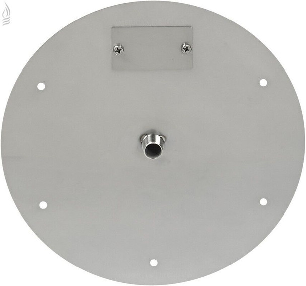 American Fire Products 12" Round Stainless Steel Flat Pan With 6" Fire Ring - SS-RFP-12-ASBL