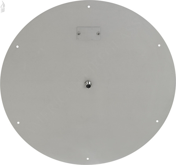 American Fire Products 24" Round Stainless Steel Flat Pan With 18" Fire Ring - SS-RFP-24-ASBL