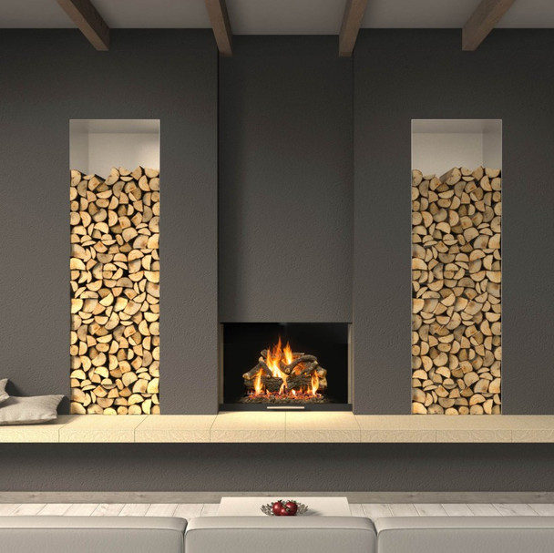 Arizona Weathered Oak Charred Vented Gas Logs by Grand Canyon Gas Logs -AWOC18LOGS