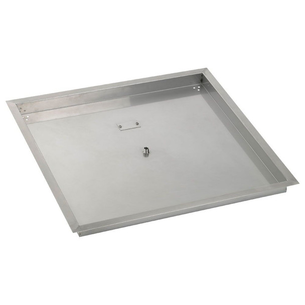 American Fire Products 30" Stainless Steel Square Drop In Pan With 18" Ring - SS-SQP-30-ASBL