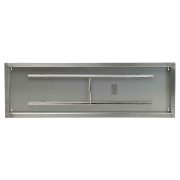 American Fire Products 48" x 14" Stainless Steel Rectangular Drop-In Fire Pit Pan - SS-AFPP-48