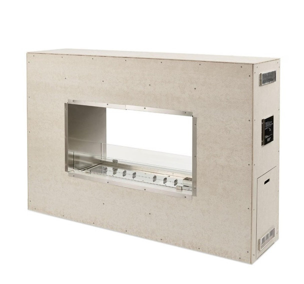 The Outdoor GreatRoom Company 60-Inch Linear Ready-to-Finish See-Through Natural Gas Fireplace W/ Direct Spark Ignition