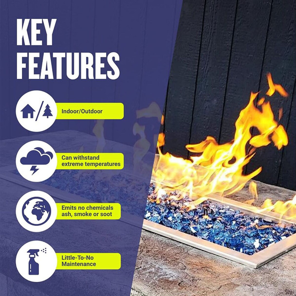 American Fire Glass 1/2" Las Vegas Reflective - AFF-LVRF12-10